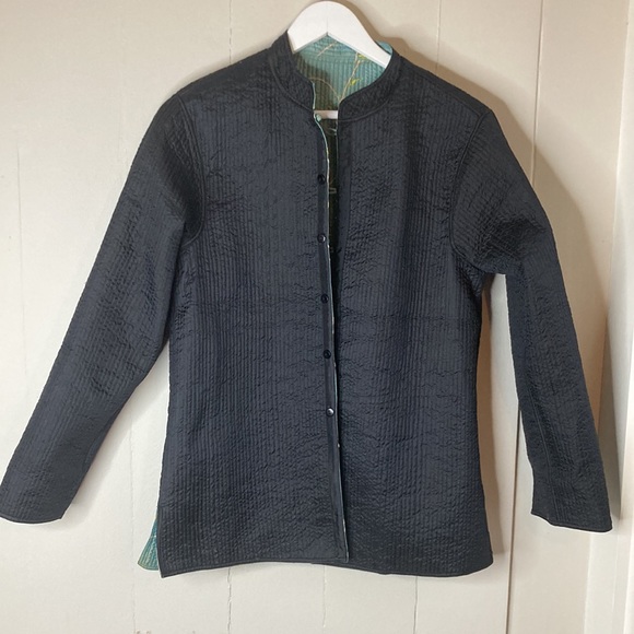 SAM’S HILU’S classic’s silk embroidered quilted reversible jacket NWOT XS - Picture 7 of 12